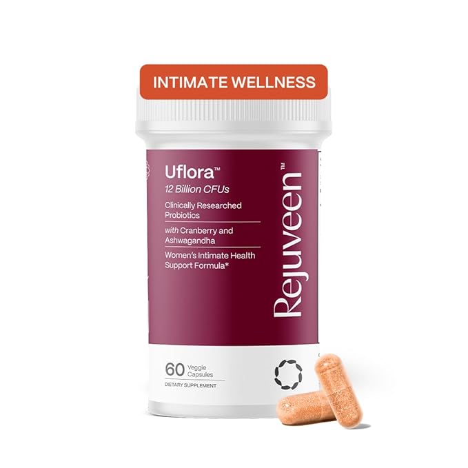 Uflora Vaginal Probiotics | Supports Vaginal Health, Moisture & Yeast | Enhances Intimate Wellness | Clinically Proven Dosages | Probiotics, Cranberry, Ashwagandha | 60 Ct