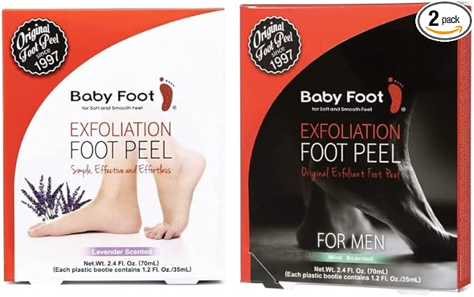 Baby Foot Original Foot Peel Mask with Men's Foot Peel - Repair Rough, Dry Cracked Feet and remove Dead Skin, Repair Heels and enjoy Baby Soft Smooth Feet - 2.4 Fl. Oz