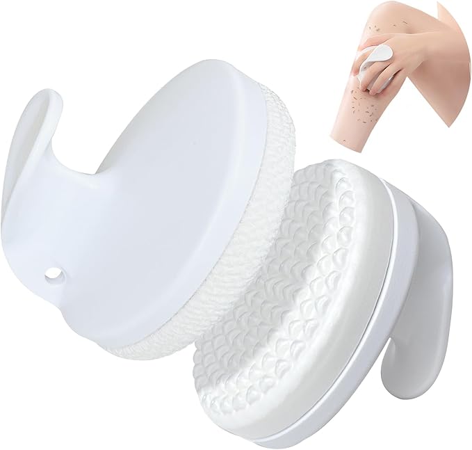 Deep Clean Body Scrubber with Ergonomic Handle | Exfoliating Shower Brush for Gentle, Deep Cleaning & Improved Circulation, White, 1 Pack