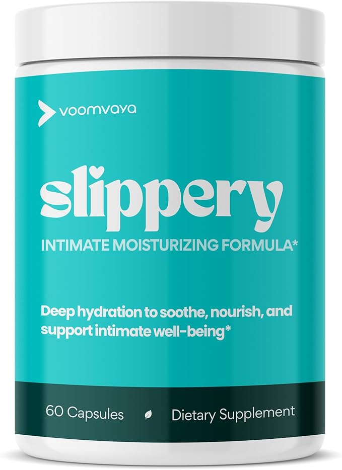 VoomVaya Slippery β Vaginal Dryness Relief for Women Over 40 β with Slippery Elm for Women to Promote Vaginal Moisture β 60 Capsules