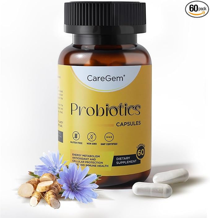 Probiotic & Prebiotic Capsules for Digestive & Immune Support | Promotes Gut Balance for Women & Men, 60 Count, Shelf-Stable