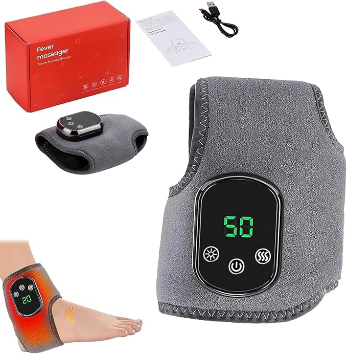 Soleva Foot Massager,3-in-1 Naxir Foot Revive Massager,Wireless & Portable Heated Ankle Wrap