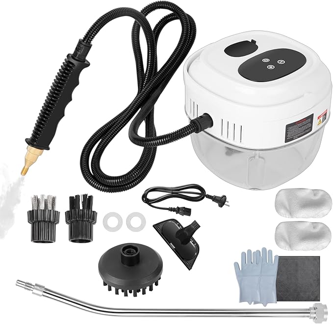 Steam Cleaner,10s Heat-Up,1.5L Tank,6 Level Adjustable Steamer,2800W Steamer for Cleaning,Portable Handheld Steamer with 12PCS Accessories,Suit for Home,Car,Dirt,Grease,Grout,Tile,Couch