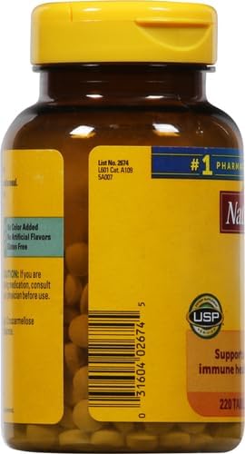 Nature Made Vitamin D3 2000 IU (50 mcg), Vitamin D Supplement for Bone, Teeth, Muscle and Immune Health Support, 220 Tablets, 220 Day Supply