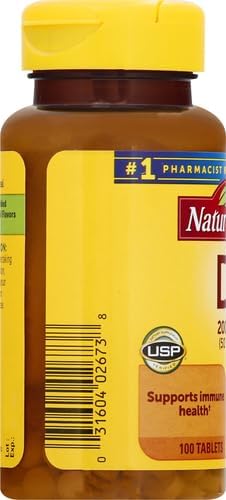 Nature Made Vitamin D3 2000 IU (50 mcg), Vitamin D Supplement for Bone, Teeth, Muscle and Immune Health Support, 100 Tablets, 100 Day Supply