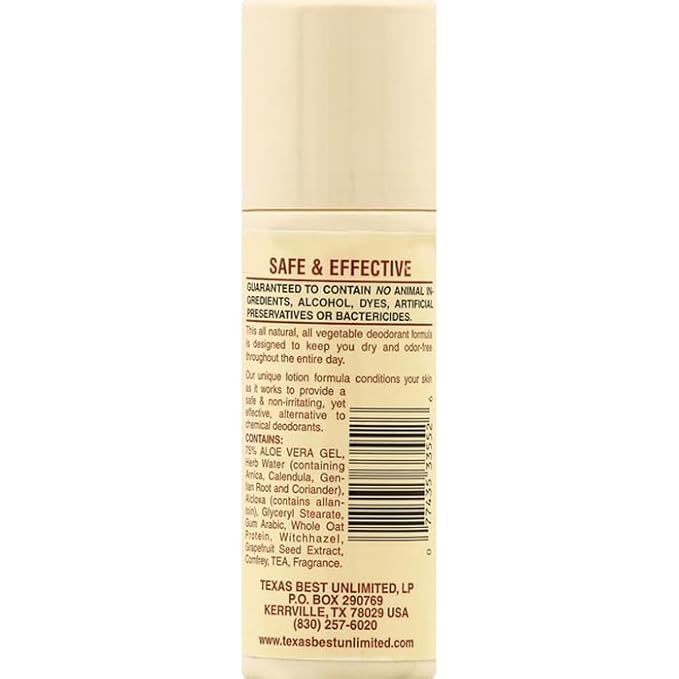 Alvera All Natural Roll-On Deodorant Aloe & Almonds - 3 Fl Oz, 4 pack