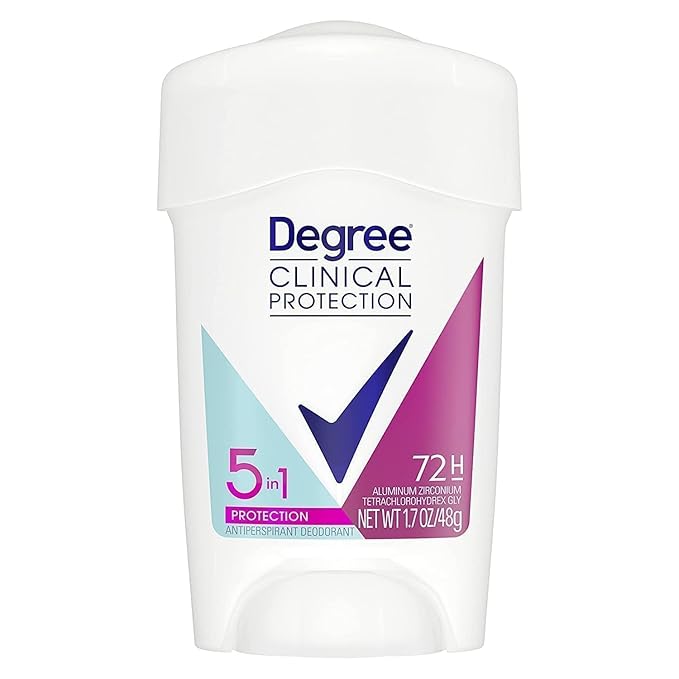Degree Men Antiperspirant Deodorant Black+White 2 Count 2.7 oz & Degree Women Clinical Protection Antiperspirant Deodorant 1.7 oz Bundle