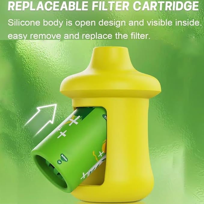 Generic 1pc,Yocan Green Personal Smoke Purifier disposable air filter Remove Secondhand Smoke And Odor 4 Stage HEPA Activated Coconut Carbon Filter To Eliminate Smoke And Smell (Blue)