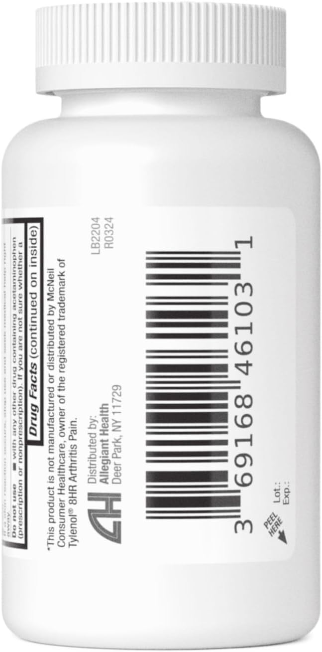 HealthA2Z® Pain Relief Extended Release | Acetaminophen 650mg | 250 Caplets | 8 Hours | Arthiritis Pain | Pain Reliever - Fever Reducer | Contains no Aspirin (250 Count)