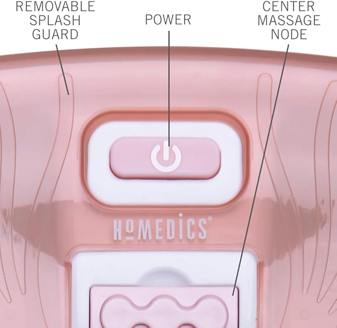 Homedics Bubble Bliss Deluxe-Foot Spa, Heat Maintenance, Raised Nodes, 3 Attachements