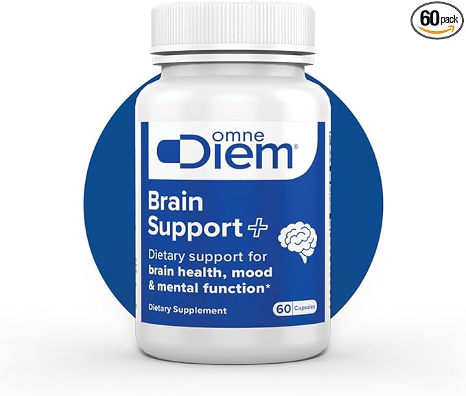 Omne Diem Brain Support with Cerenx and MecobalActive, 60 Capsules – Dietary Supplement for Brain Health, Mood & Mental Function