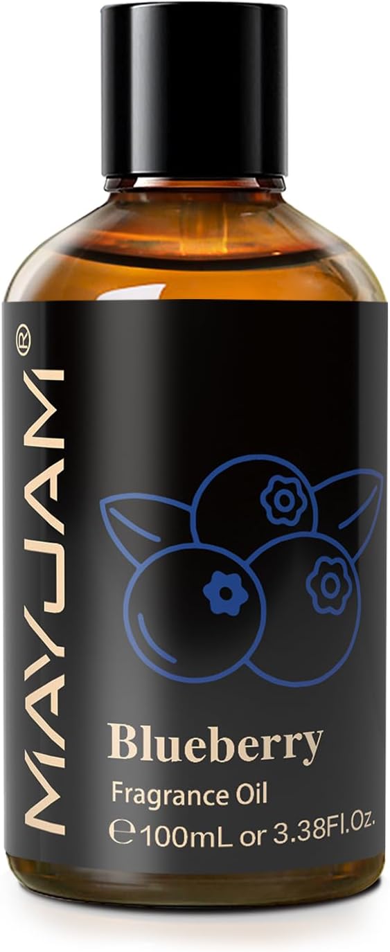 100ML/3.38FL.OZ Blueberry Fragrance Oils with Glass Dropper, Essential Oils for Diffusers for Home, Long Lasting Scented Oils for Diffusers Soap Candle Making