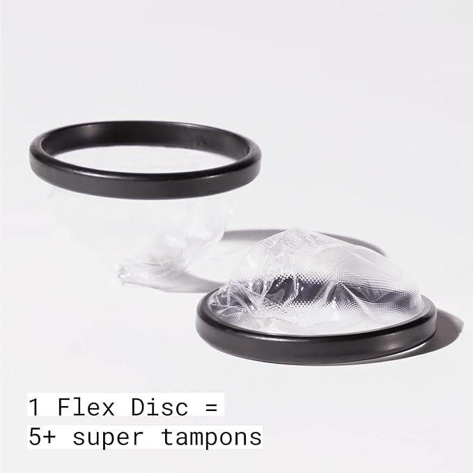 Flex Menstrual Discs | Disposable Period Discs | Reduce Cramps & Dryness | Beginner-Friendly Tampon Alternative | Capacity of 5 Super Tampons | Made in Canada | 3-Pack (36 Total Count)