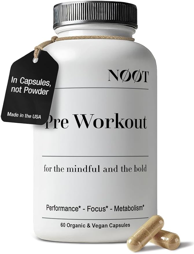 Natural Pre Workout Pills for Men and Women - Energy Pills, Pre Work Out, Clean Gym Supplements, Fitness Supplements, Stimulant, Metabolism & Energy Booster Pump 60 Capsules, 1 Month Supply