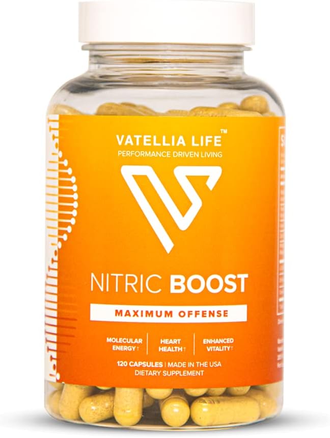 Nitric Boost - Nitric Oxide Supplement for Men | High Absorption Formula | 100% Natural Ingredients | Best Nitric Oxide Booster | Increase Blood Flow | 2 Month Supply
