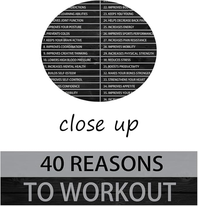 Inspirational Canvas Wall Art 40 Reasons to Workout Painting Inspirational Poster Motivational Quotes Proverbs Picture Print Artwork Office Home Gym Wall Decor Framed Ready to Hang[30" W X 40" H]