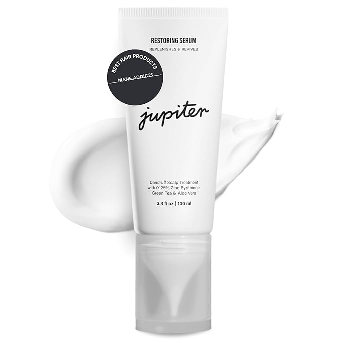 Jupiter Anti-Dandruff Scalp Serum, Leave-On Restoring Serum, for Dry, Itchy, & Oily Scalp, Aloe Vera, & Niacinamide, Color-Safe, Vegan, Cruelty-Free, Paraben, Phthalate, & Sulfate-Free, 3.4 fl oz