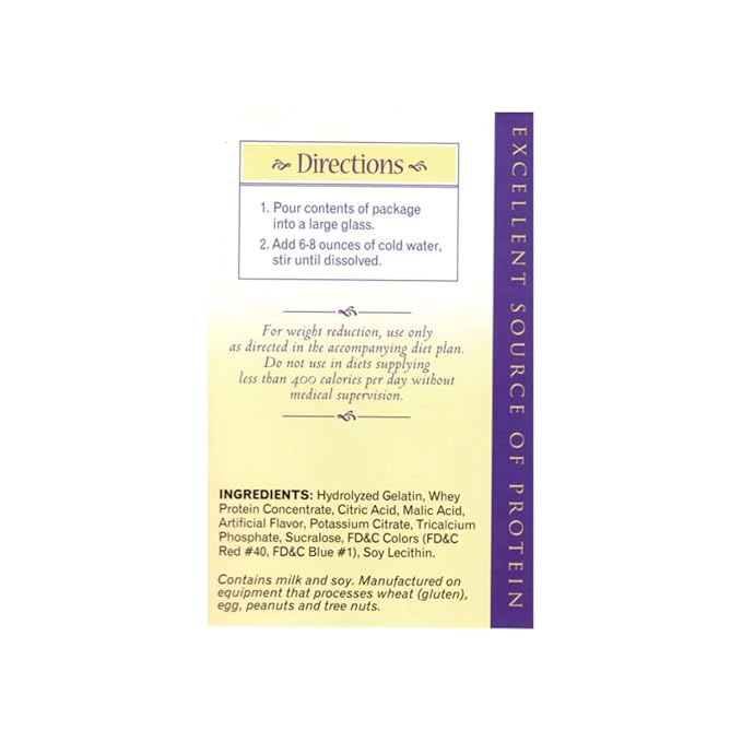 Nutmeg State Nutrition - High Protein Diet Fruit Drink - 15g Protein - Low Calorie - Low Carb - Low Sugar - Fat Free, 7 Servings Per Box (Grape)