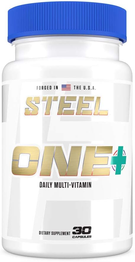 Steel Supplements ONE+ | Once Daily Multivitamin for Men and Women | Mineral Supplement for Micronutrients | Vitamins A B C D E, Biotin, Spectra, Zinc, Magnesium | 30 Day Supply