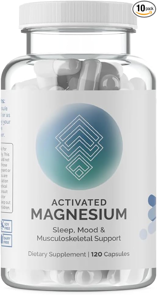 InfiniWell Activated Magnesium Supplement for Women & Men - Support Brain Health & Neurotransmitter Activity - Promote Relaxation for a Healthy Sleep Cycle - Optimized for Absorption (120 Capsules)