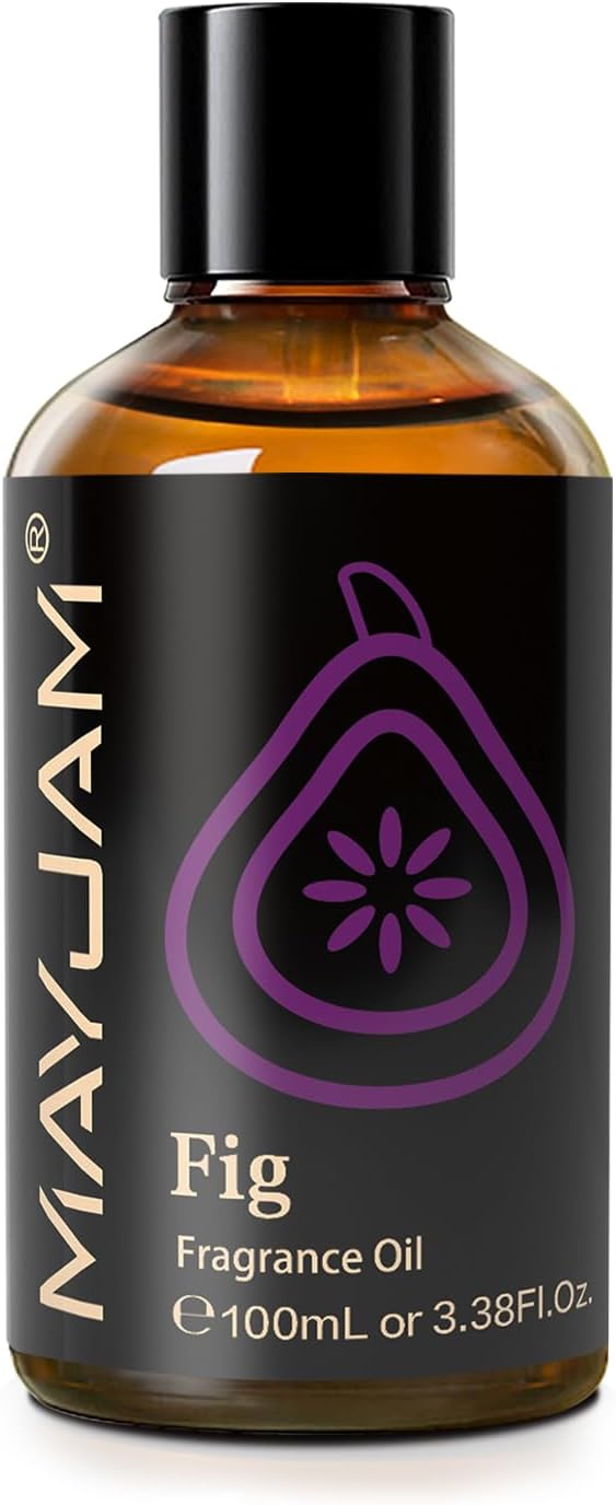 100ML/3.38FL.OZ Fig Fragrance Oils with Glass Dropper, Essential Oils for Diffusers for Home, Long Lasting Scented Oils for Diffusers Soap Candle Making