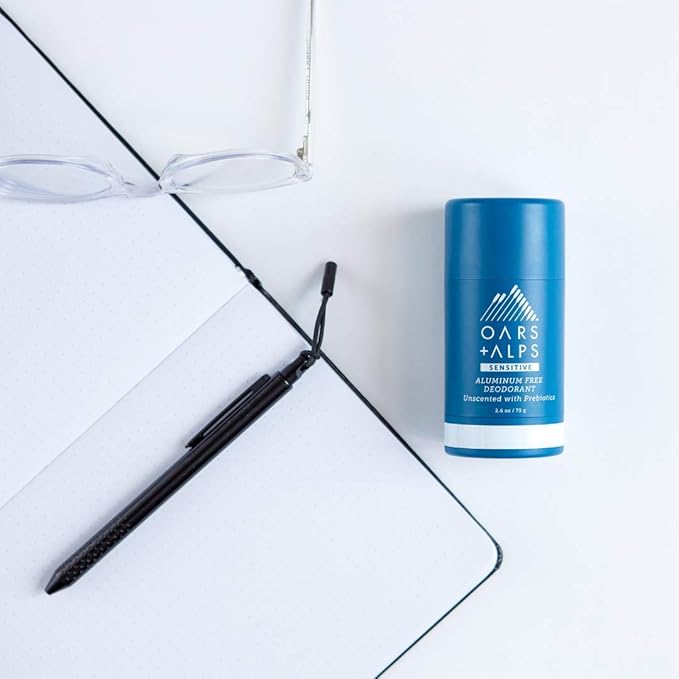 Oars + Alps Aluminum Free Deodorant for Men and Women, Dermatologist Tested and for Sensitive Skin, Travel Size, Unscented, 1 Pack, 2.6 Oz