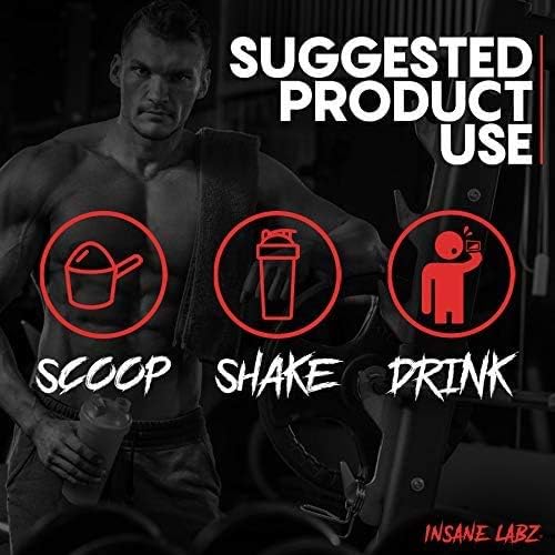Insane Labz Insane ISO Whey Protein Powder Featuring 25g of Hydrolyzed Whey Isolate, 60 Servings, Vanilla