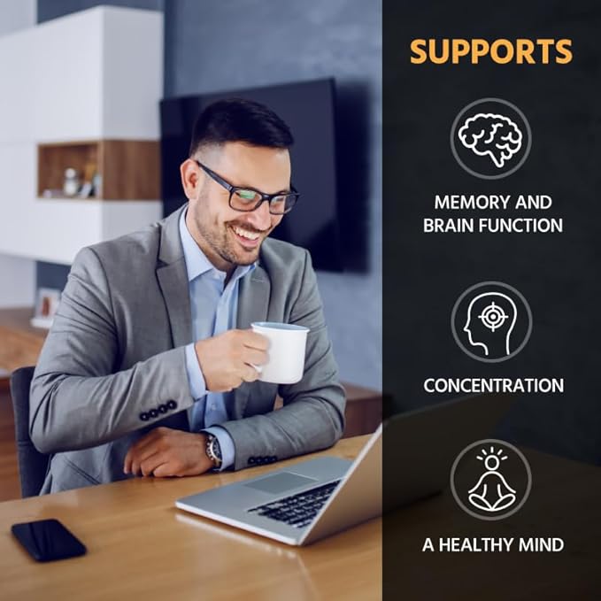 ML Naturals Phosphatidyl Serine 200 mg (Standard) 120 Vegetable Capsules. Supports Memory & Brain Function, Non-GMO, NSF-Certified & cGMP-Compliant