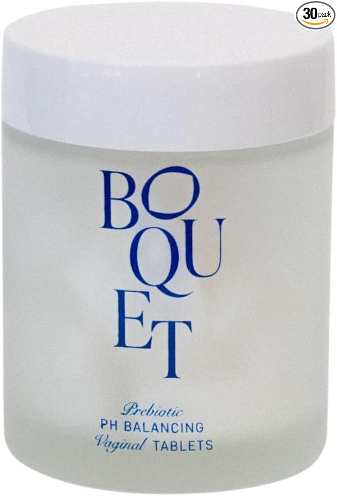 Boquet Vaginal Prebiotic Suppository- Prevent & Eliminate The Cause of Odor, Maintain pH Balance (30 Ct) Fast Acting Gentle Care for Your Flora Below