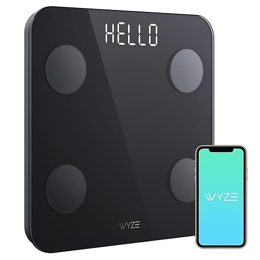 Wyze Smart Scale for Body Weight and Fat, Digital Bathroom Scale, Weighing Machine for People's Muscle BMI, Bluetooth Electronic Body Composition Monitor, 400lb