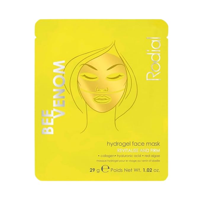 Rodial Bee Venom Hydrogel Face Mask - Premium Gold Jelly Mask for All Skin Types - Plumping, Smoothing, Rejuvenating - Ethically Sourced Bee Venom, Triple HA for Hydration, Fine Lines & Wrinkles