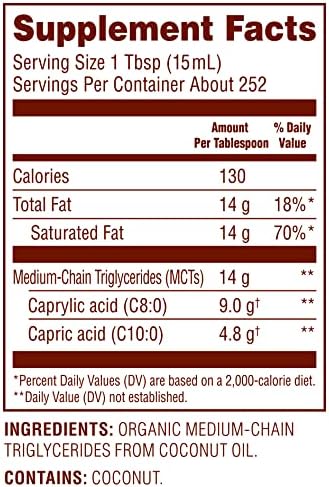 Nutiva Organic MCT Oil, 128 Fl Oz