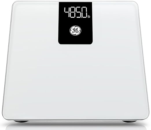 GE Scale Body Weight Bathroom: 500lb BMI Weight Scales for People Accurate Bluetooth Weighing Device Digital Electronic Weigh Machine White