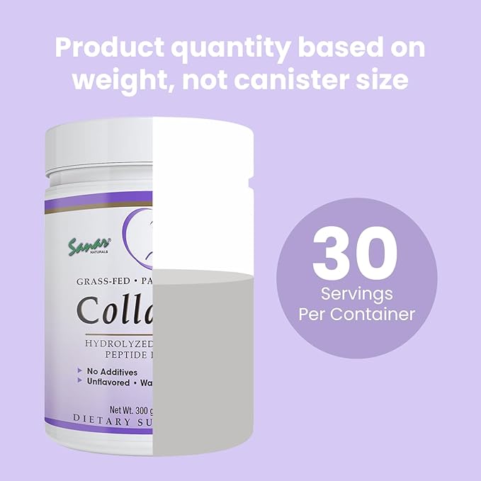Sanar Naturals Collagen Peptides Powder, Unflavored - Hair, Skin, Nail, Joint Support - Reduce Wrinkles and Improve Skin Elasticity - Hydrolyzed Collagen Supplement, 10.58 oz