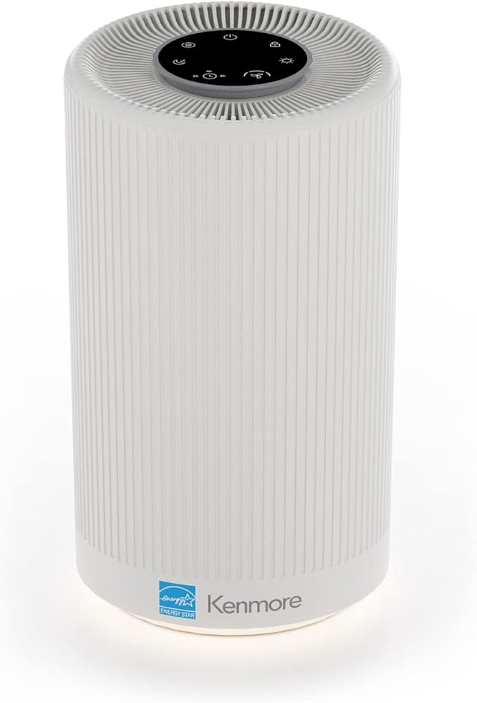 Kenmore PM1005 Air Purifier with H13 True HEPA Filter, Covers Up to 850 Sq.Foot, 25db SilentClean 3-Stage HEPA Filtration System for Office & Bedroom