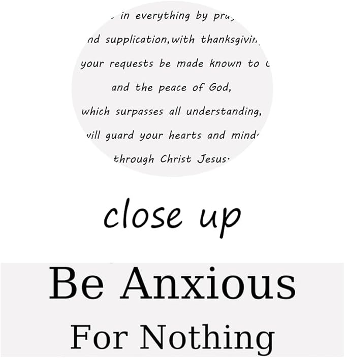Inspirational Wall Art Philippians 4:6-7 Painting Canvas Print Office Wall Decor Christian Poster Be Anxious for Nothing Framed Motivational Quotes Wall Art Decoration Ready to Hang[30" W X 40" H]