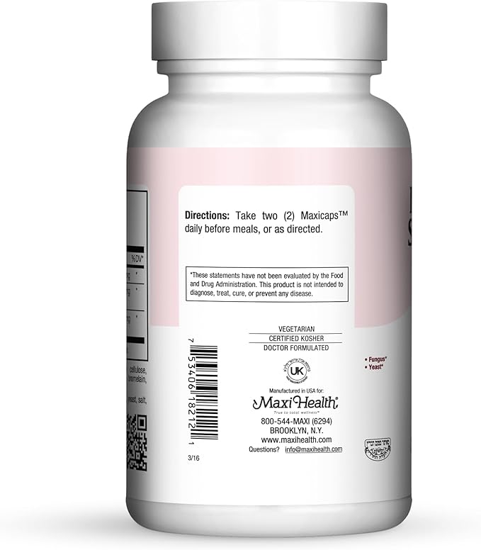 Maxi-Health 7M Supreme High Potency Probiotic Acidophilus Formula, 120 Count