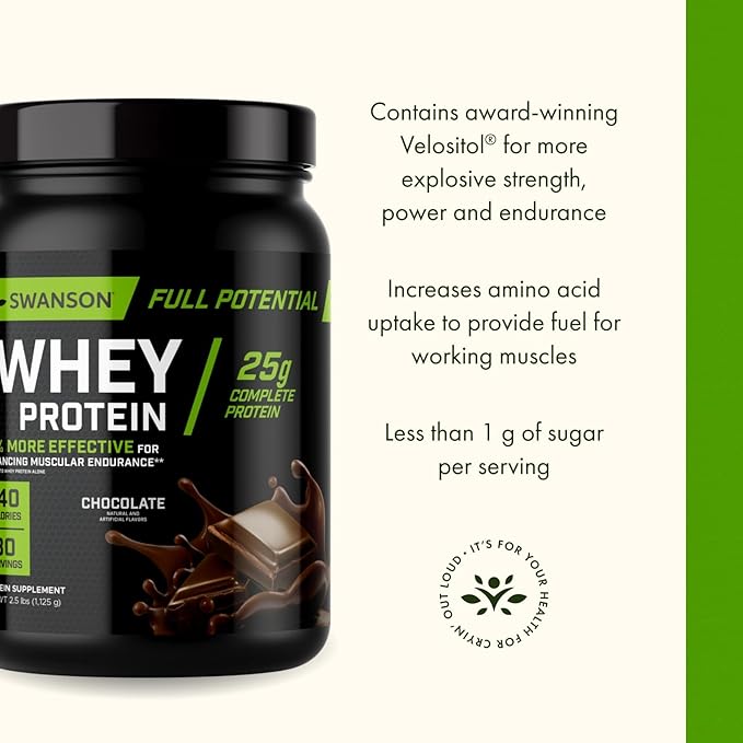 Swanson Full Potential Whey Protein - Chocolate