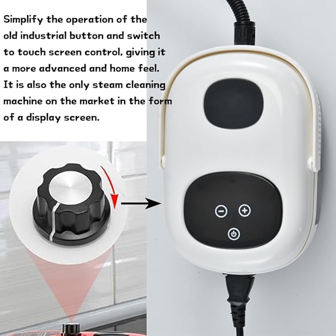 NASAMA Handheld Steam Cleaner,2500W High Temperature Pressurized Steam Cleaner,Portable Steam Cleaning Machine For Home with 5 Brush Heads (white)