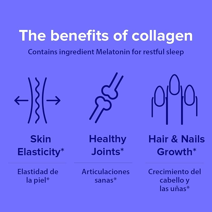 Sanar Naturals Collagen Pills Beauty Sleep with Melatonin 6 mg - Boost Hair Skin Nails Joints - Hydrolyzed Collagen Peptides Supplement, 150 Capsules
