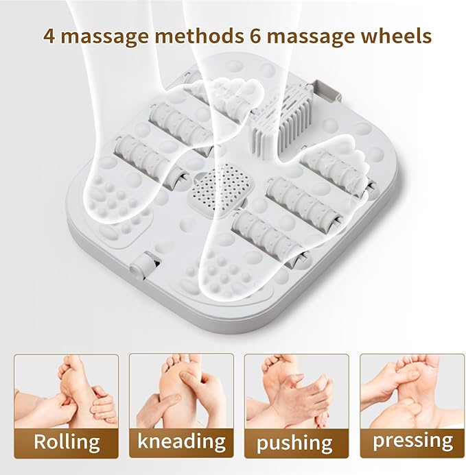 Collapsible Foot Spa with Heat, Touchscreen, Foldable Foot Bath Massager with Temperature Control, Foot Massage Rollers, Pedicure Spa for Home, Office, Relaxation, Gift for Men & Women