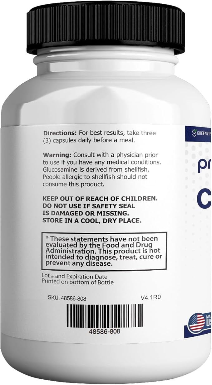 Core X Maximum Strength Joint Support Supplement, 60 Capsules, 1500mg Glucosamine, with Turmeric and Chondroitin (3)