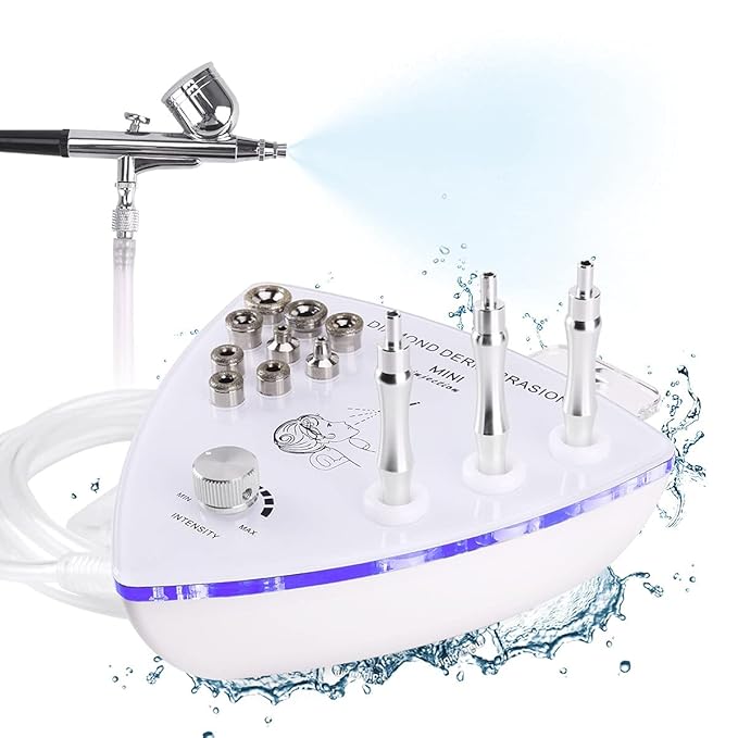 Diamond Microdermabrasion Machine with Spray Gun, Yofuly 65-68cmHg Suction Power Professional Diamond Facial Machine Water Spray Exfoliation Dermabrasion Machine for Home Use Skin Care