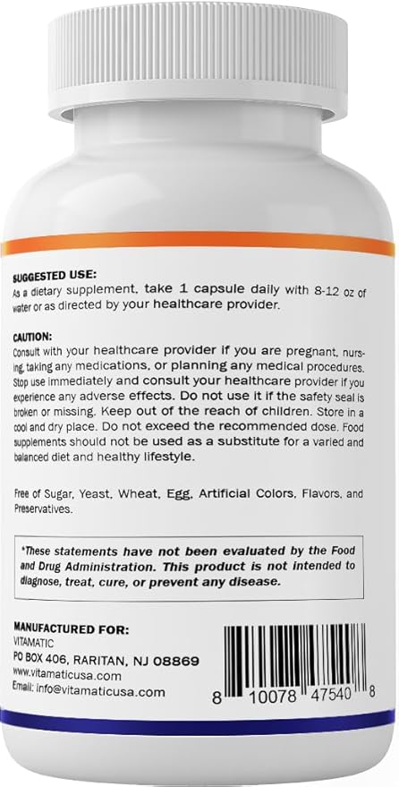 Vitamatic Shilajit Complex Capsules, Made with Ashwagandha, Rhodiola, Ginseng, Cordyceps, Ginkgo, Nettle, Turmeric - 120 Veggie Capsules - Extra Strength Shilajit Extract for Men & Women
