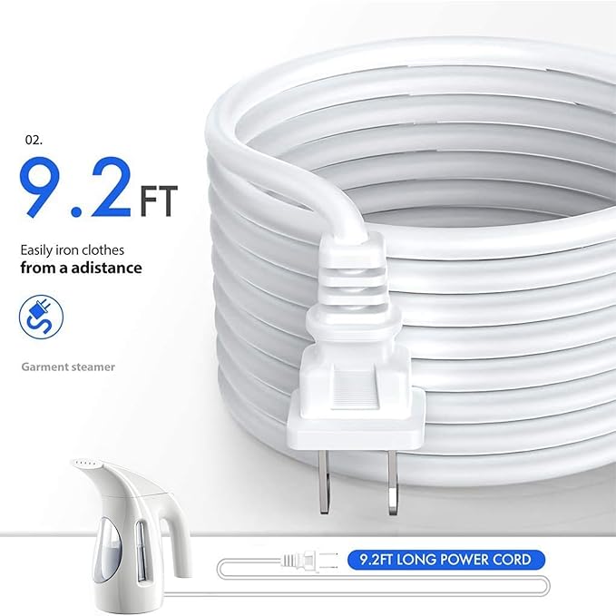 HiLIFE Steamer for Clothes, Portable Handheld Design, 240ml Big Capacity, 700W, Strong Penetrating Steam, Removes Wrinkle, for Home, Office and Travel(ONLY FOR 120V)(White)