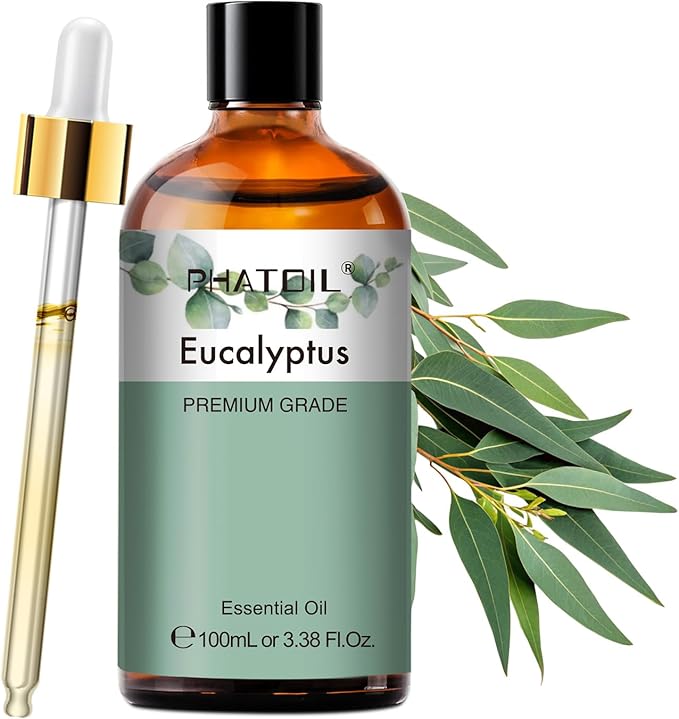 Pure Eucalyptus Essential Oil, 100% Pure Therapeutic Grade Premium Oil for Hair Care, Skin, Aromatherapy 3.38Fl Oz
