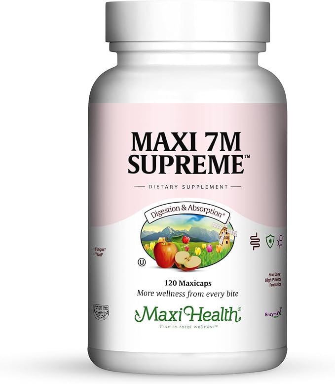 Maxi-Health 7M Supreme High Potency Probiotic Acidophilus Formula, 120 Count