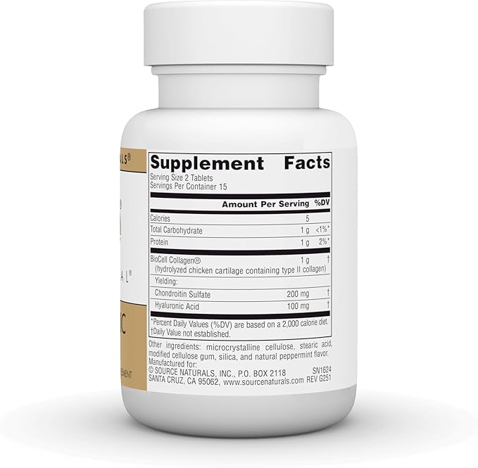 Source Naturals Skin Eternal Hyaluronic Acid, 50mg - 30 Tablets