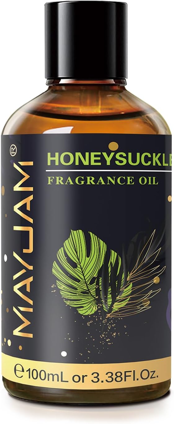 100ML/3.38FL.OZ Honeysuckle Fragrance Oils with Glass Dropper, Essential Oils for Diffusers for Home, Long Lasting Scented Oils for Diffusers Soap Candle Making
