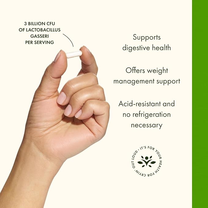 Swanson Lactobacillus Gasseri - Probiotic Supplement Supporting Digestive Health with 3 Billion CFU - Design-Release Satiety & Fat Metabolism Support - (60 Veggie Capsules) 3 Pack